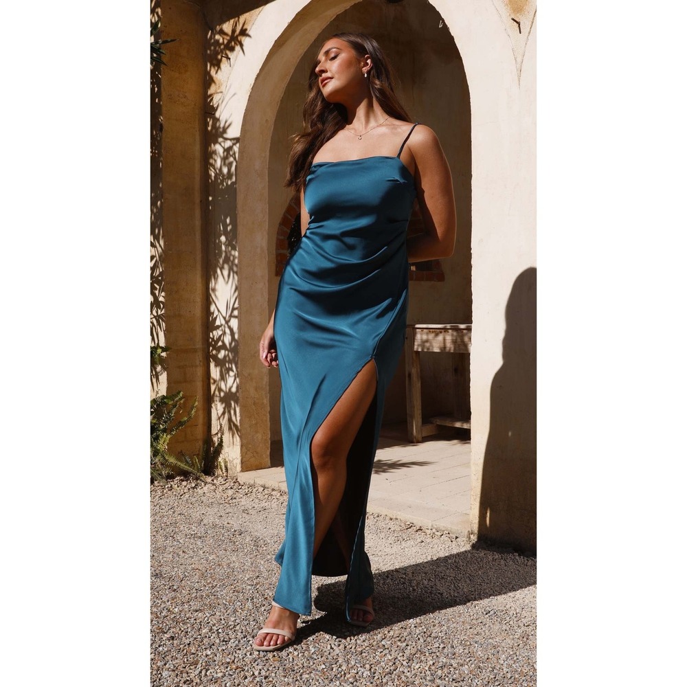 Billy J Ilana Maxi Dress in Teal Size 13 *Taken‎ In* Bridesmaid Wedding Guest